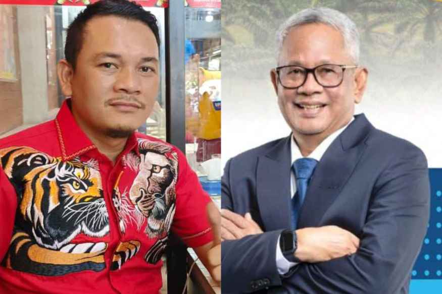 Ketua Umum Jaringan Pergerakan Masyarakat (JAGA MARWAH), Edison Tamba. Kanan, Muhammad Abdul Ghani (eks Direktur PTPN II, kini menjabat di Danantara).