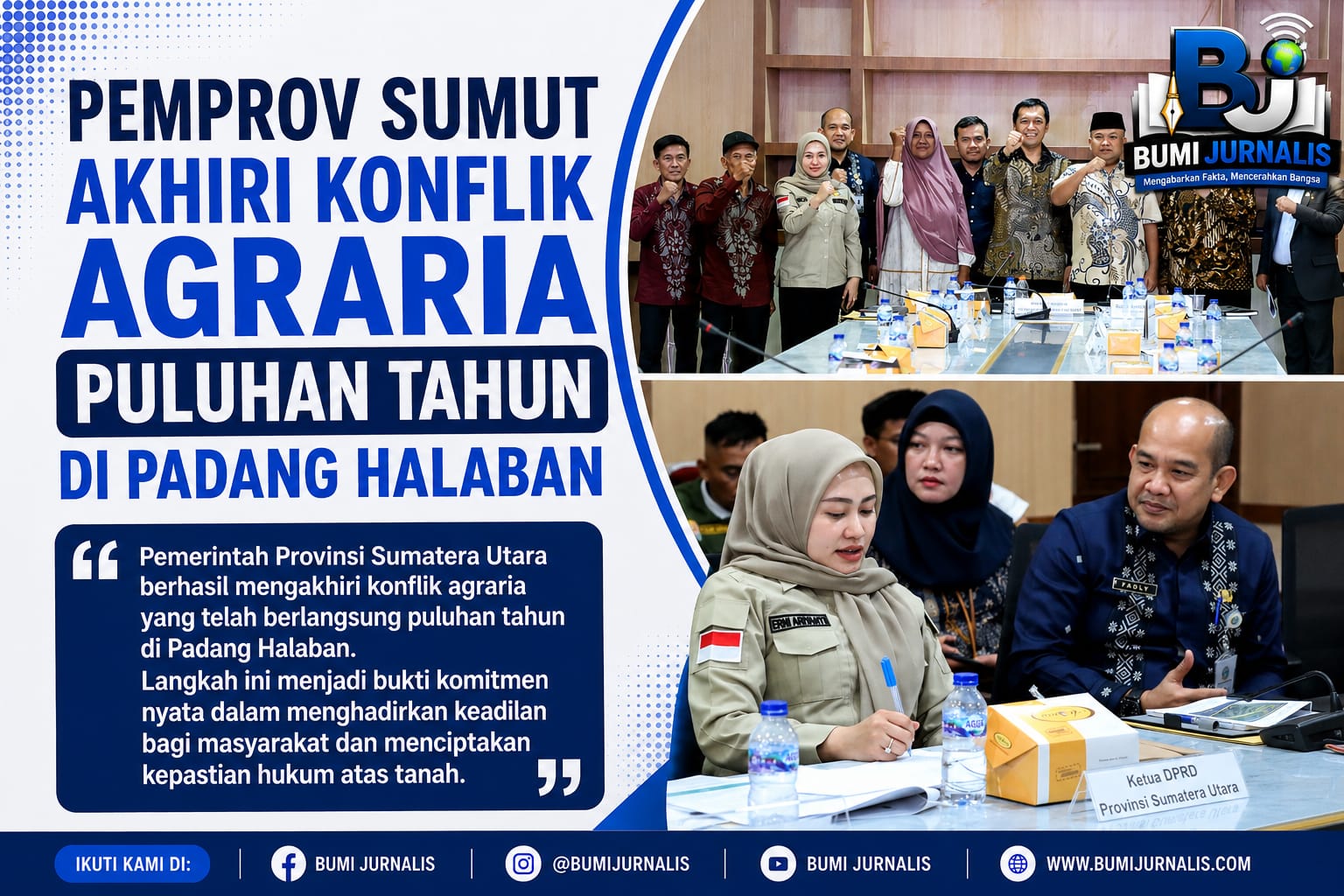 Pemprov Sumut Akhiri Konflik Agraria Puluhan Tahun di Padang Halaban