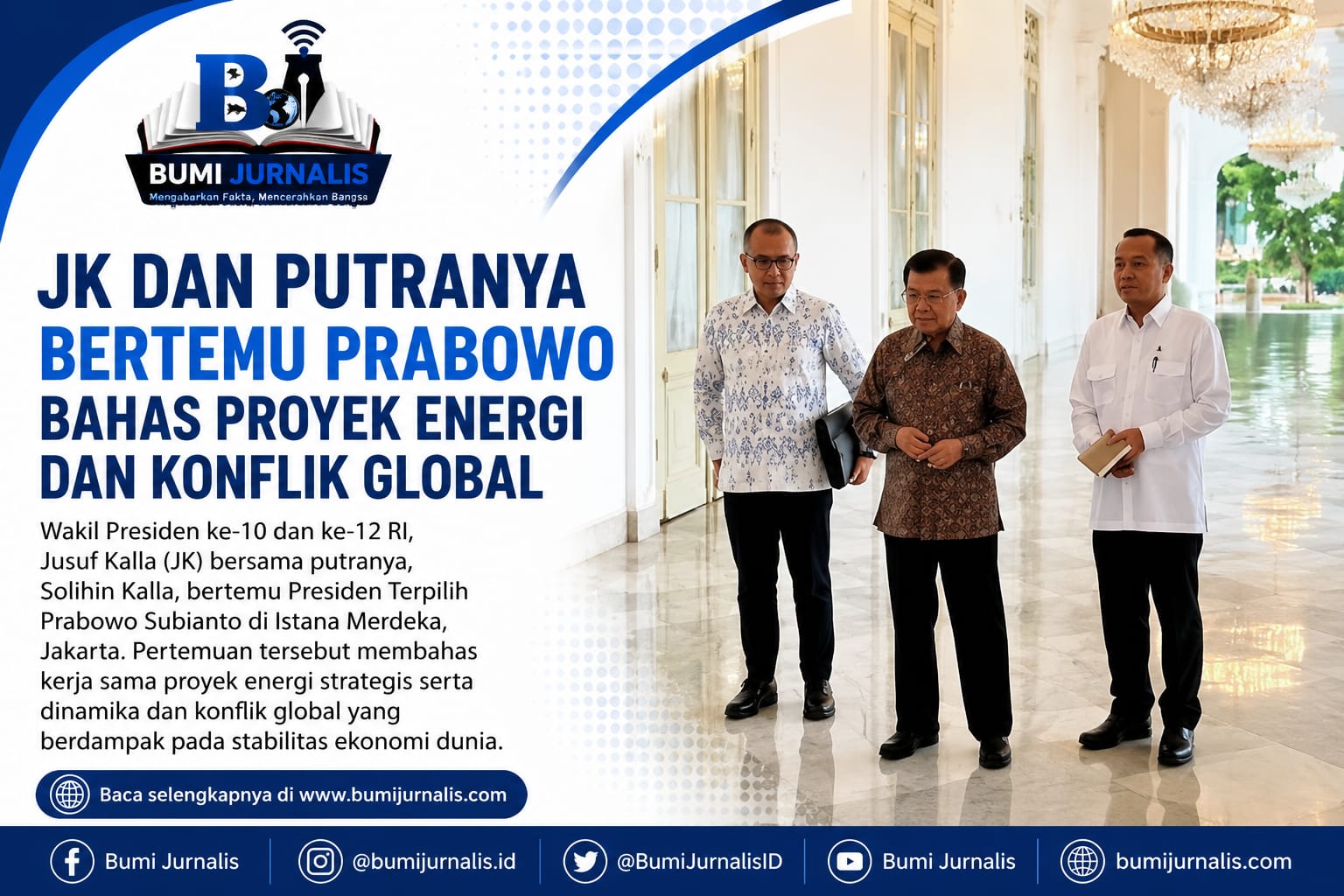 JK & Prabowo Bahas Investasi Energi Nasional Rp70 Triliun
