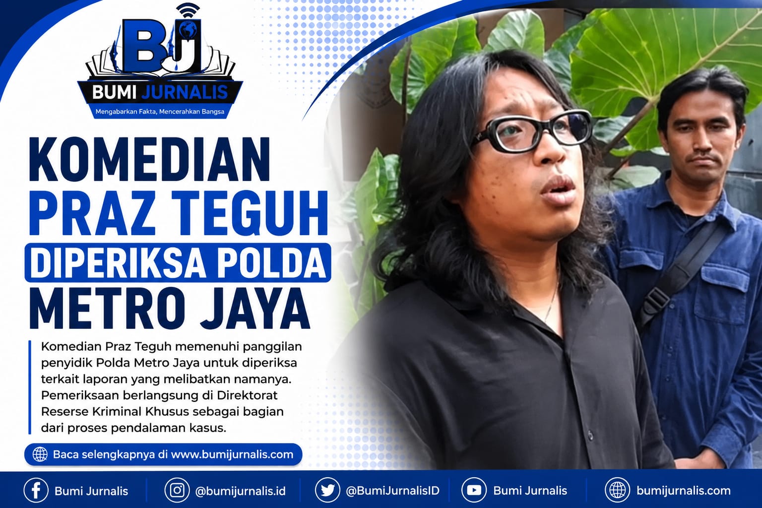 Praz Teguh Diperiksa Polda Metro Kasus Dugaan Penipuan Umrah Hanania Group