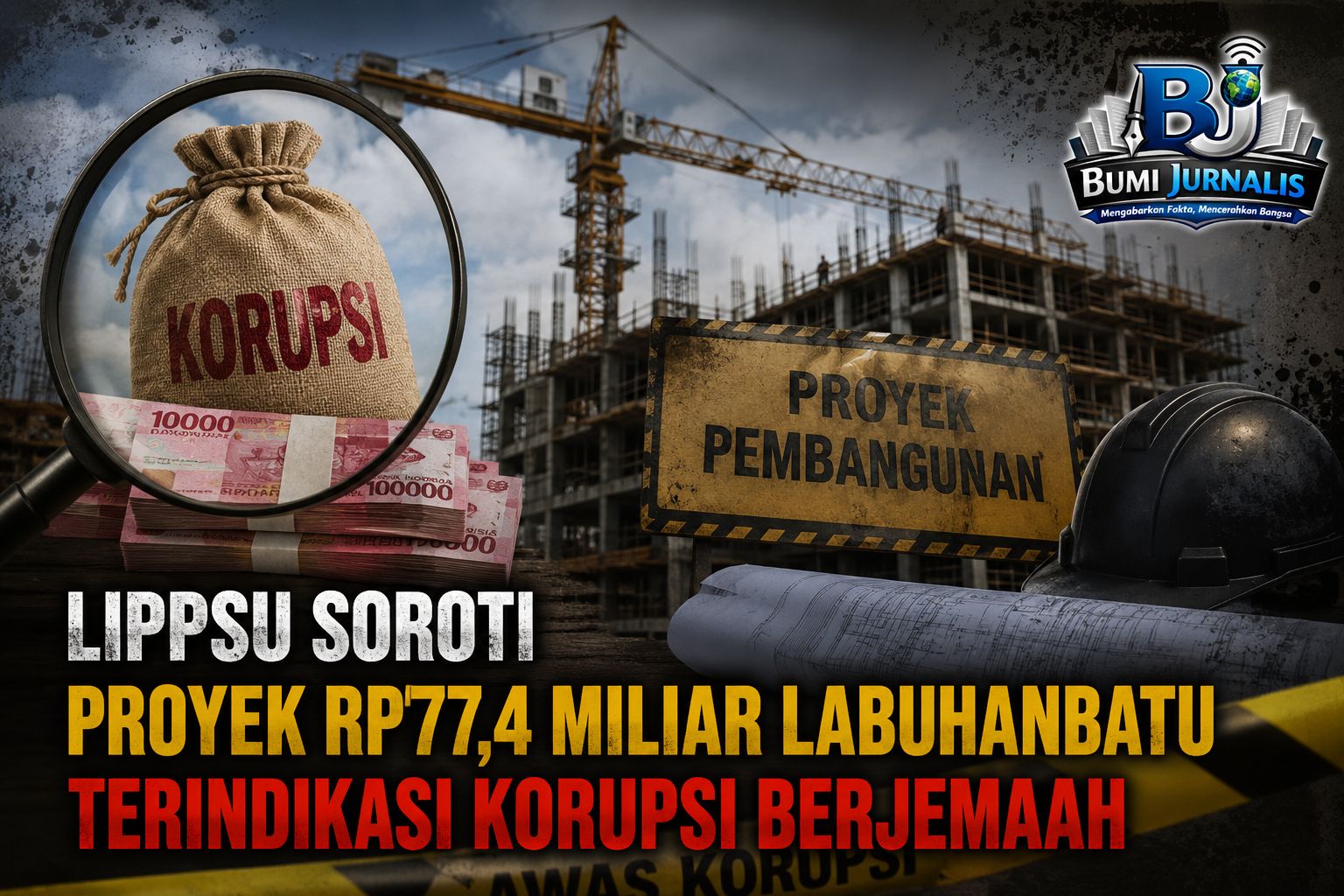 LIPPSU Soroti Proyek Rp77,4 Miliar Labuhanbatu Terindikasi Korupsi Berjemaah