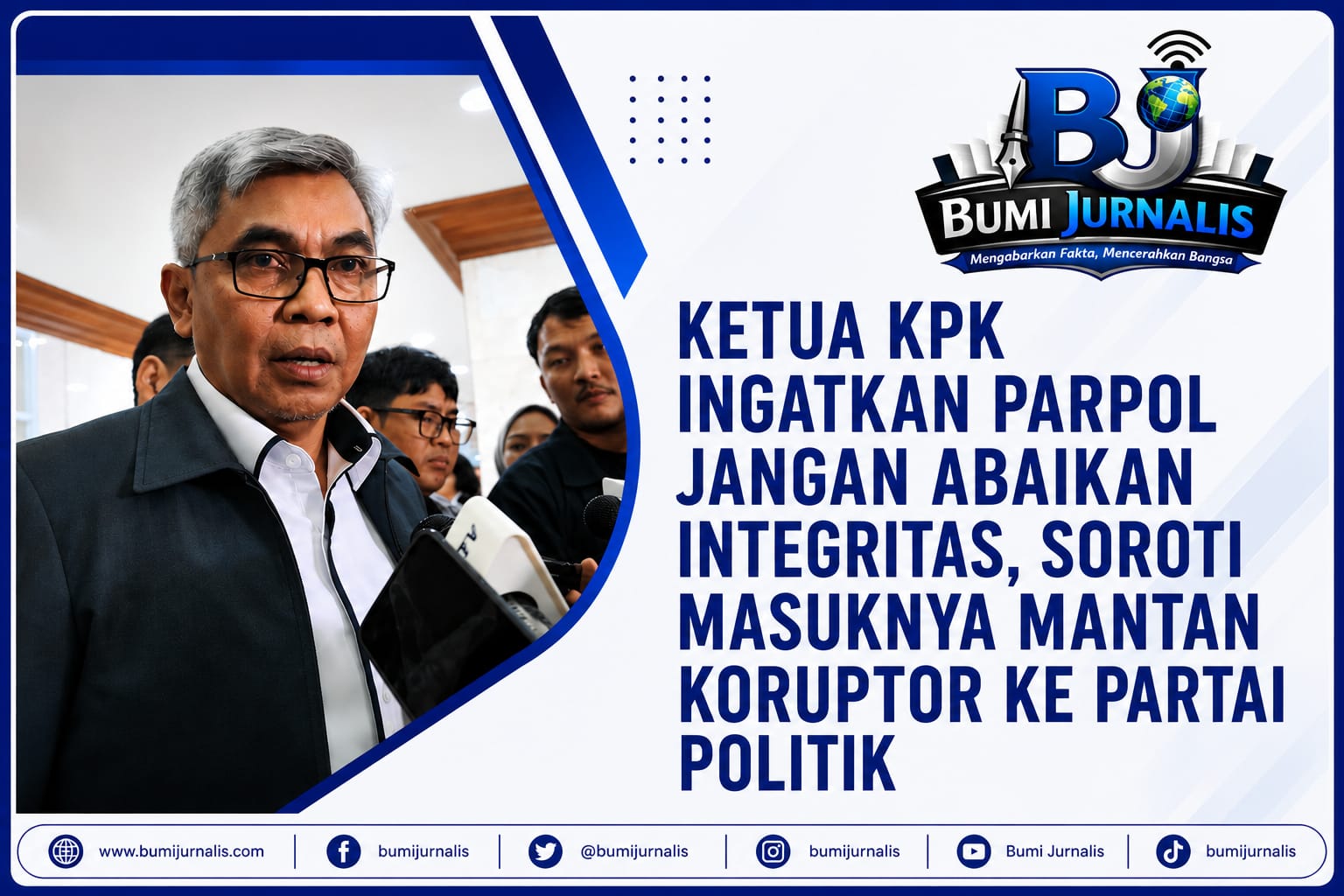 Abaikan Integritas,KPK Soroti Masuknya Mantan Koruptor ke Partai Politik