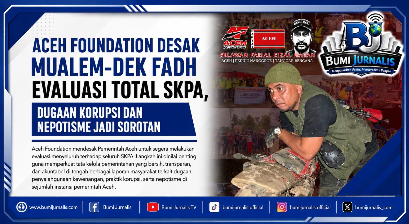 Aceh Foundation Desak Mualem–Dek Fadh Evaluasi Total SKPA
