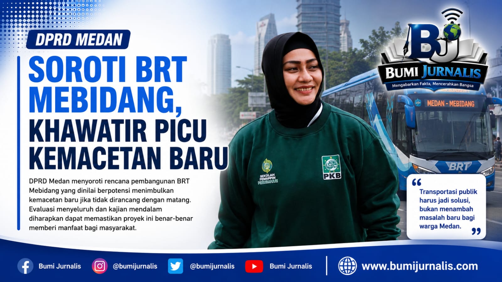 DPRD Medan Soroti BRT Mebidang, Khawatir Picu Kemacetan Baru