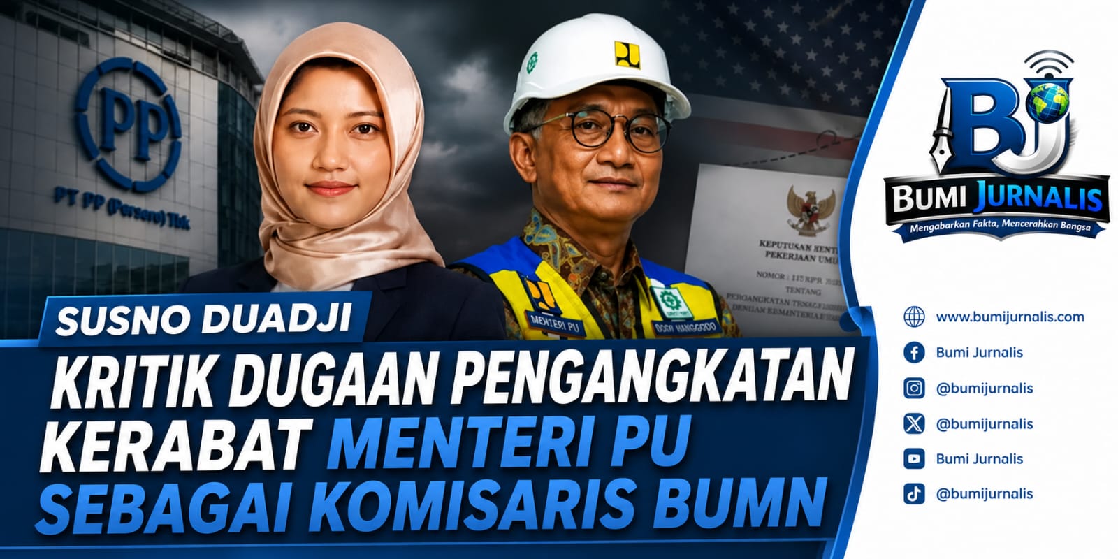 Susno Duadji Kritik Dugaan Pengangkatan Kerabat Menteri PU sebagai Komisaris BUMN